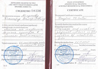 Сертификат №422